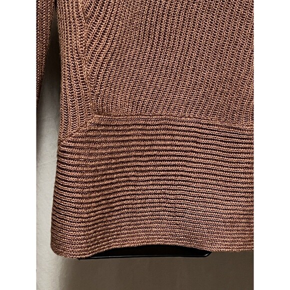 BRUNELLO CUCINELLI Sweater Linen Brown Cardigan Long Sleeve Brown Button XL - Picture 7 of 14